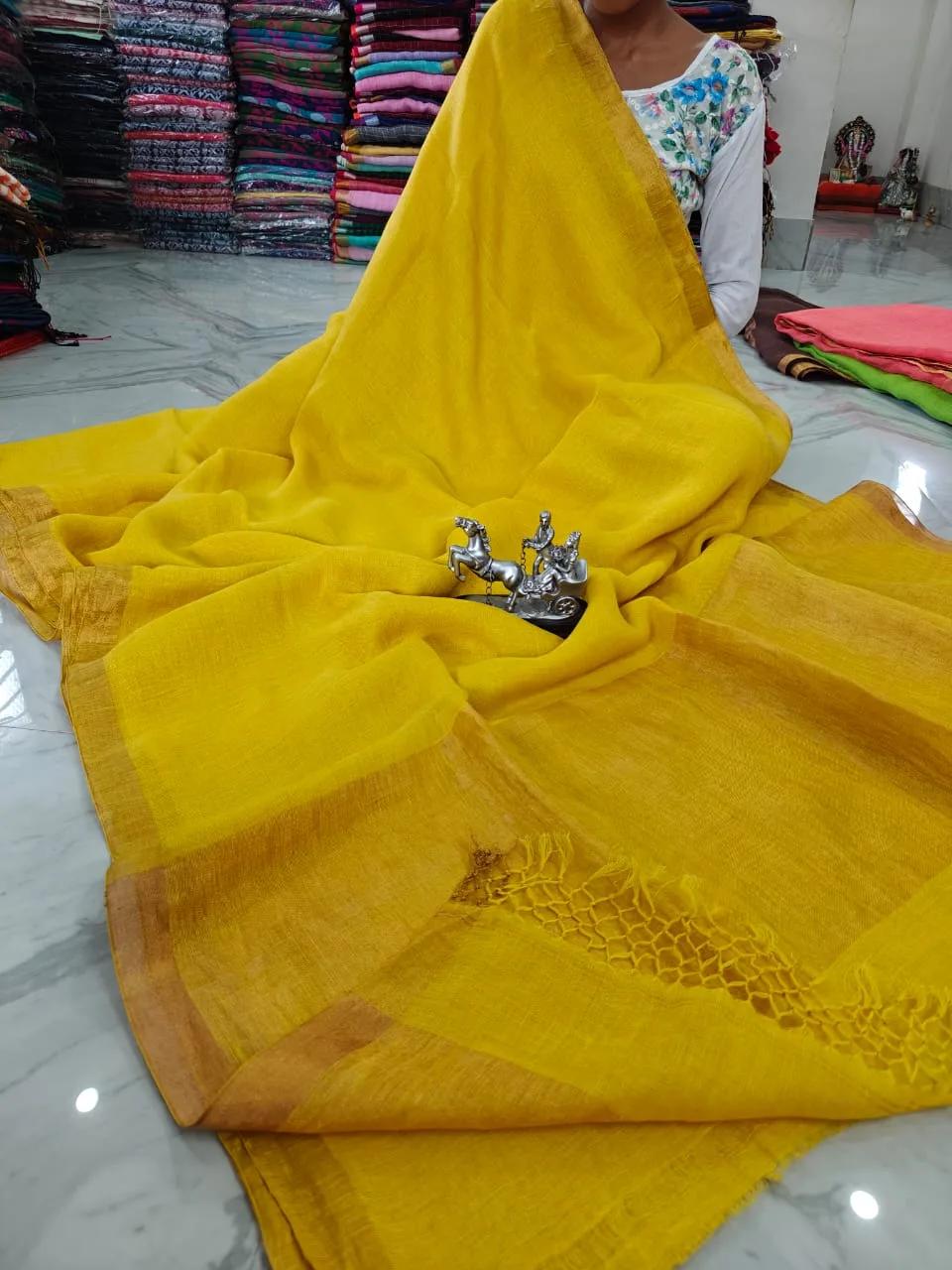 Linen with gold zari, photo 3