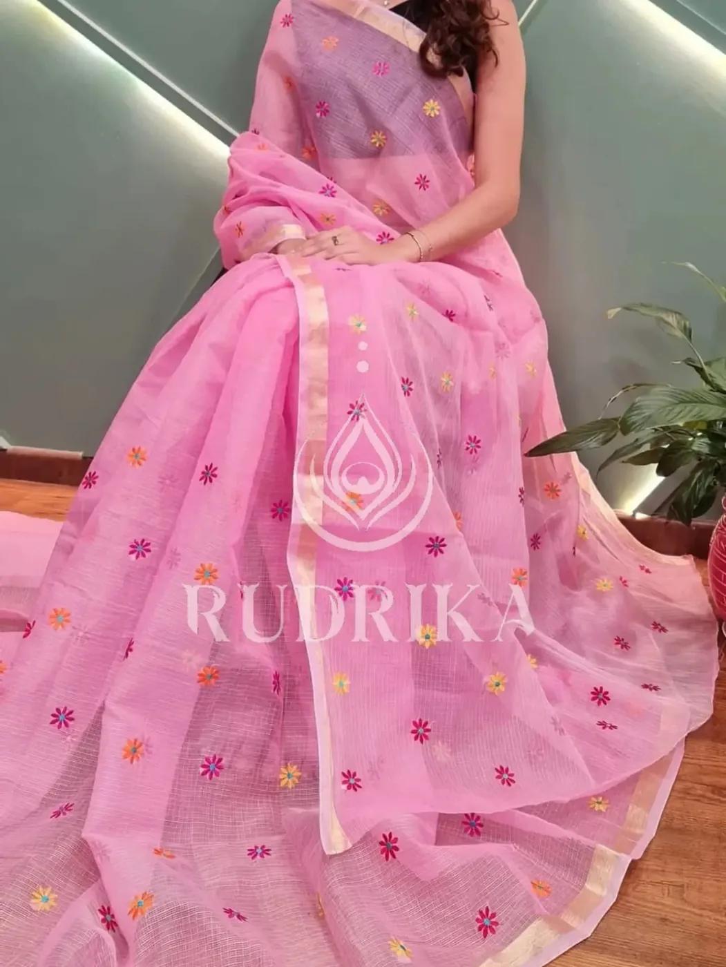 Kota Doria with floral embroidery, photo 3
