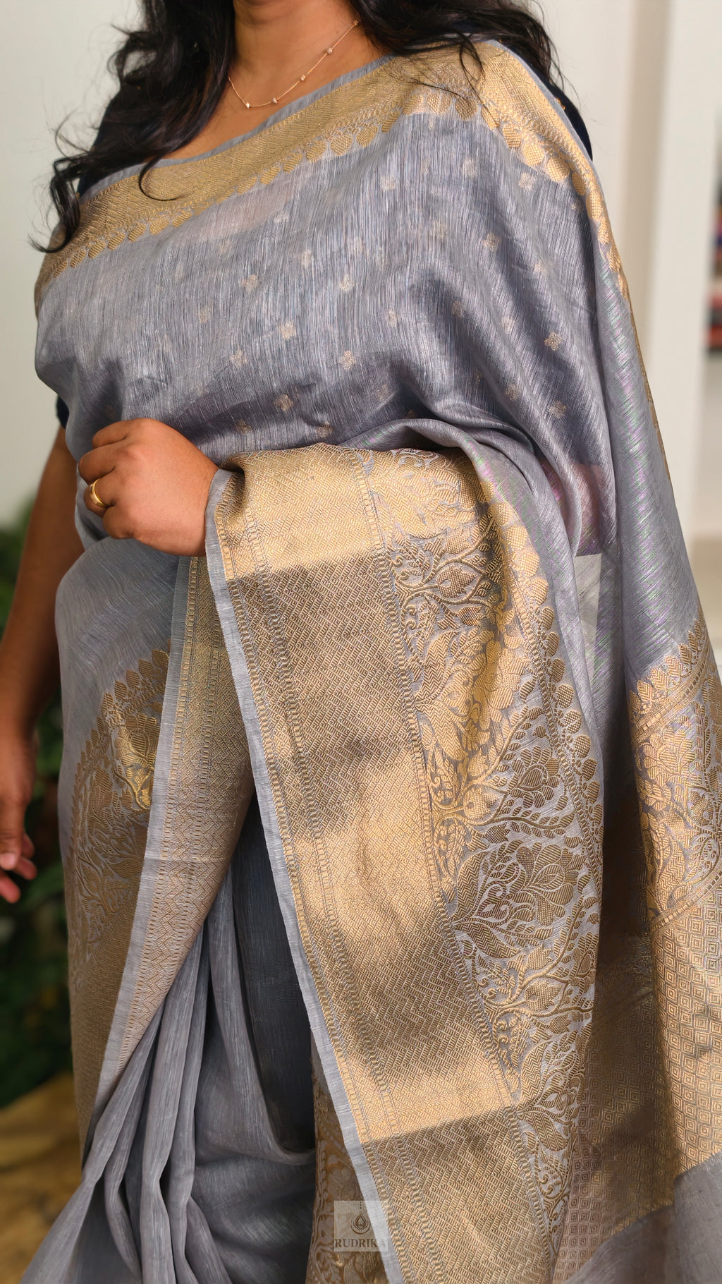 Linen Silk with Banarasi Zari Saree