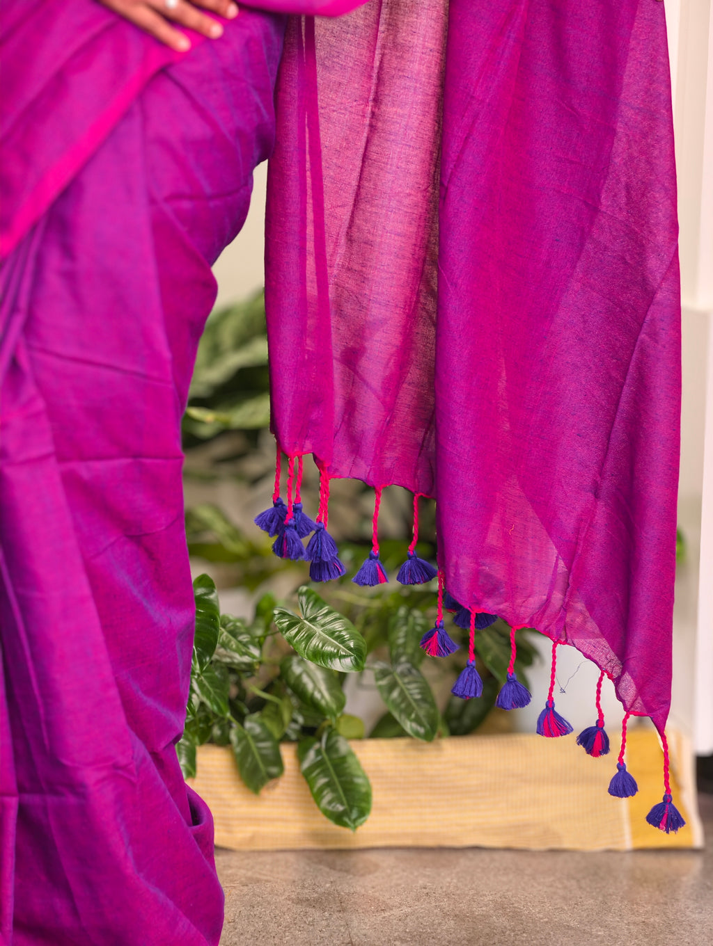 Khadi Cotton Plain Saree