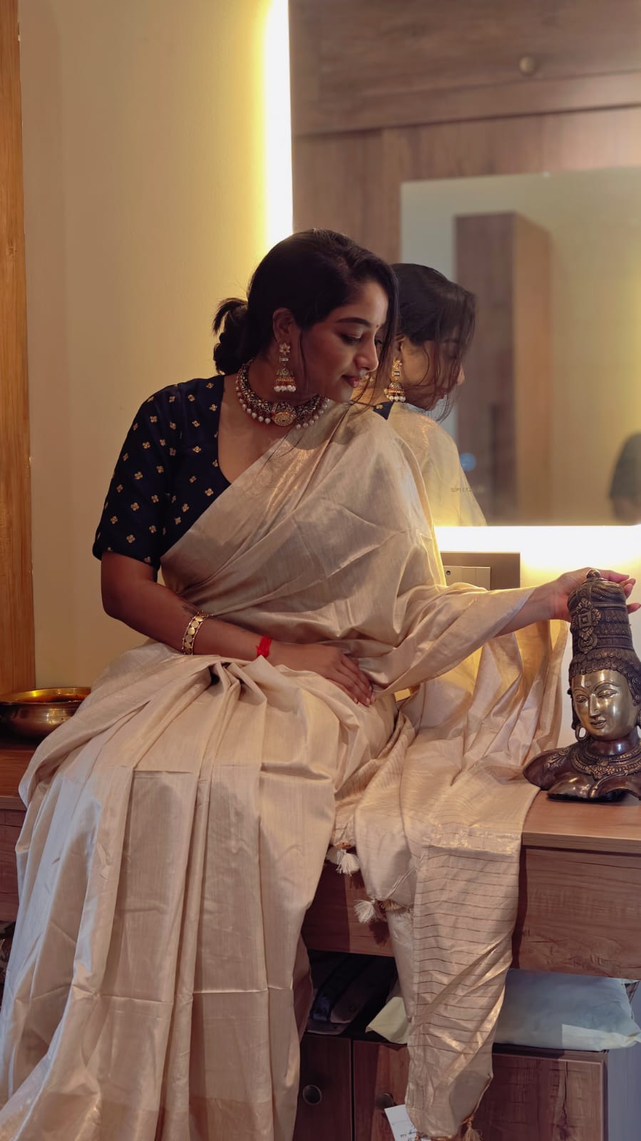 Mooga silk saree