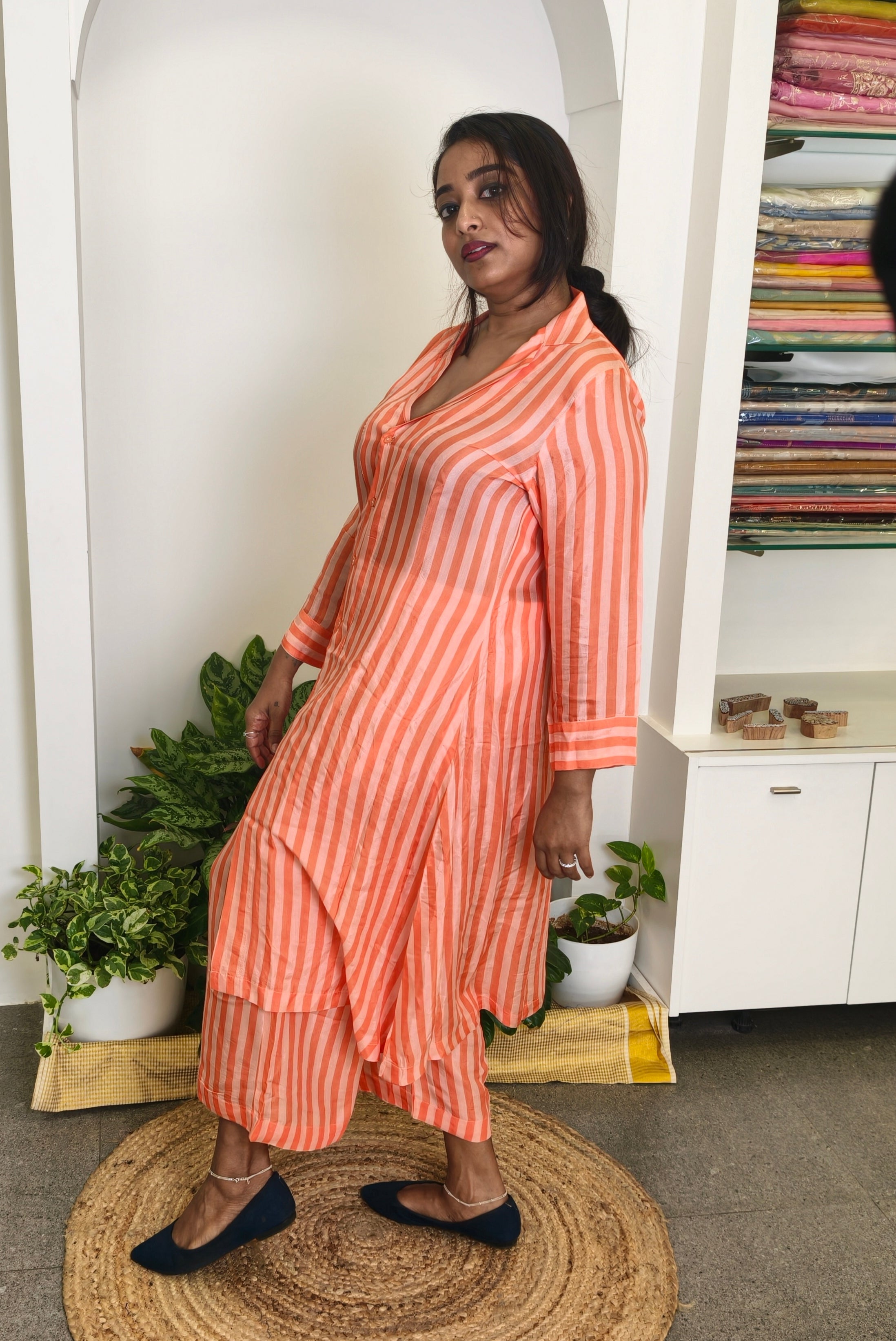 Coord set - salmon orange