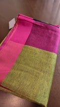 Linen - neon pink and green