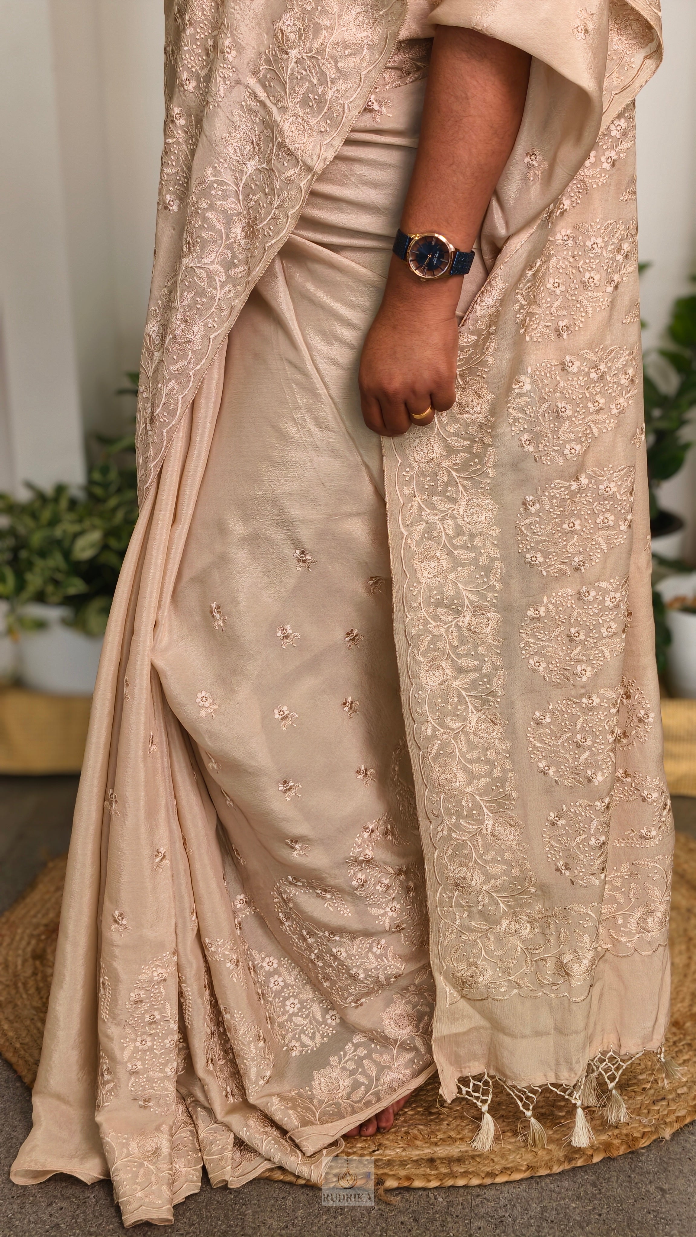 Georgette with embroidery