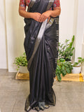 Linen Plain Saree
