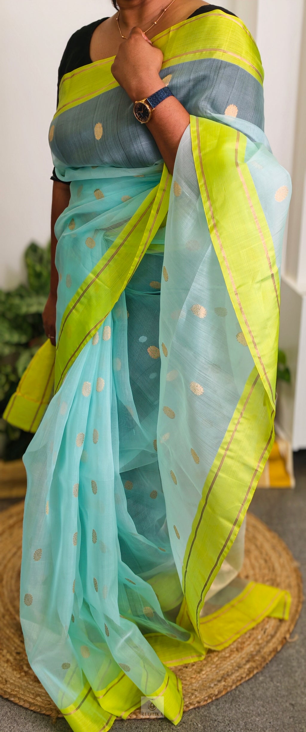 Handloom Chanderi Katan Silk Saree