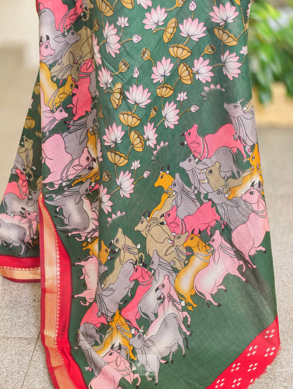 Poly Cotton Kalamkari Saree