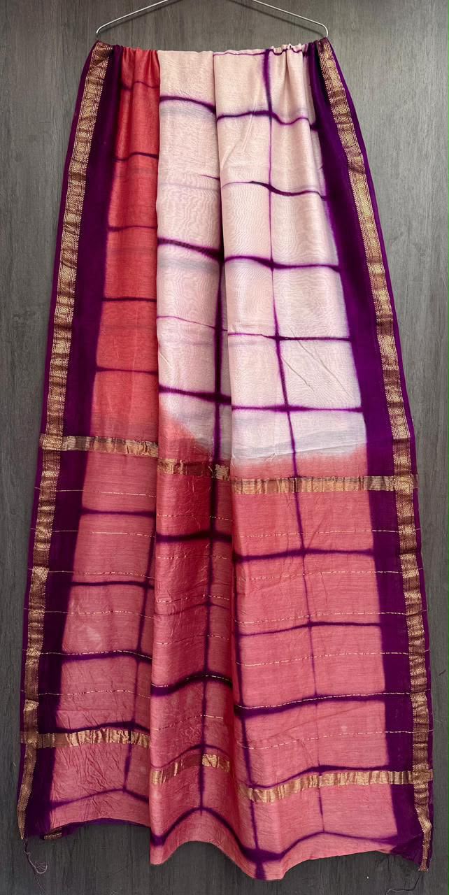 Maheshwari Silk Handloom -Geometric patterns