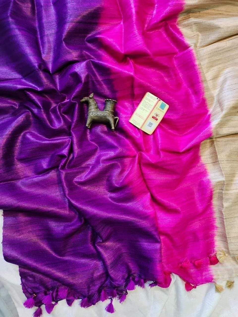 Ghicha Tussar Silk Handloom Saree