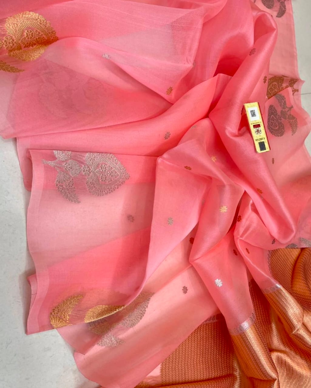 Semi-Georgette with Banarasi butta
