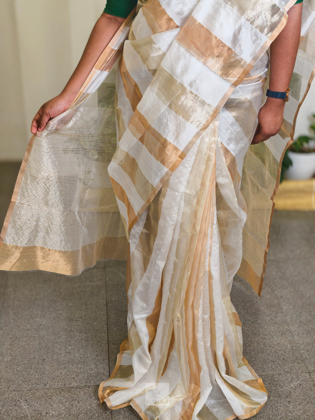 Handloom Chanderi Silk Tissue Saree