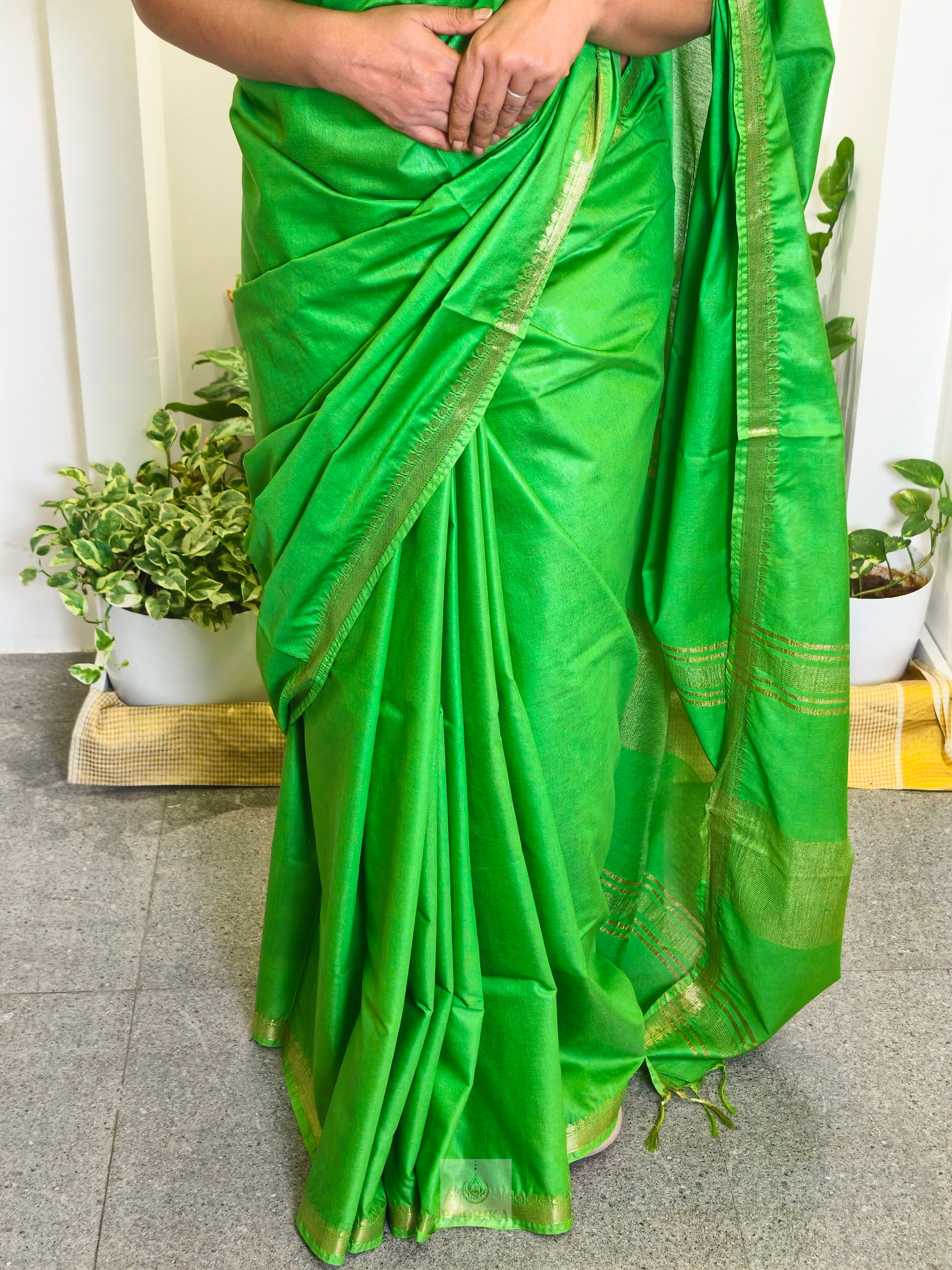 Muga Silk Plain Saree