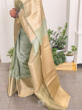 Linen Silk with Banarasi Zari Saree