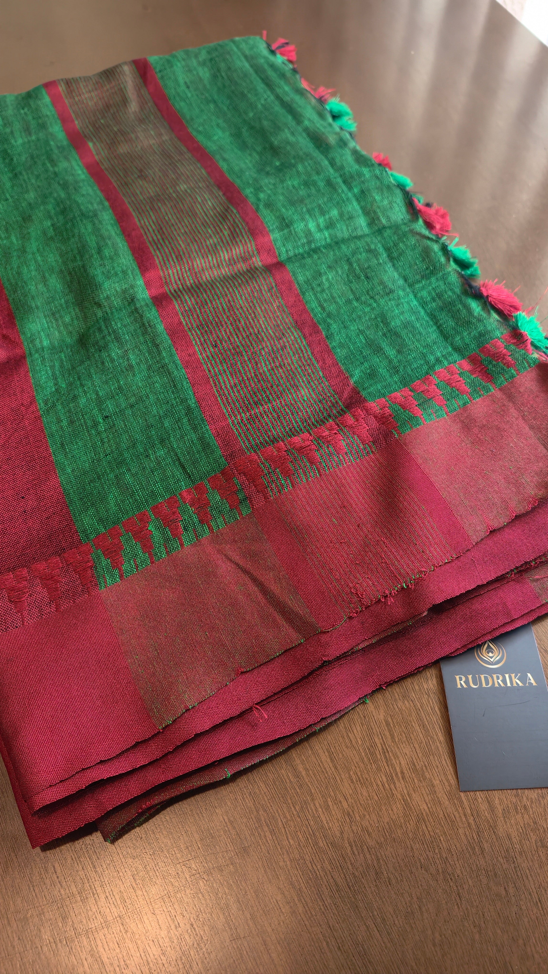 Linen - red and green