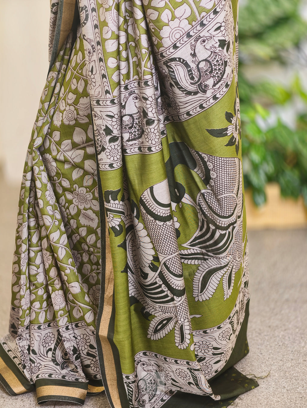 Poly Cotton Kalamkari Saree