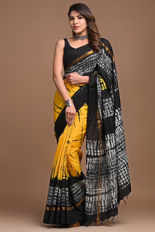 Assam silk with Indian Shibori patterns