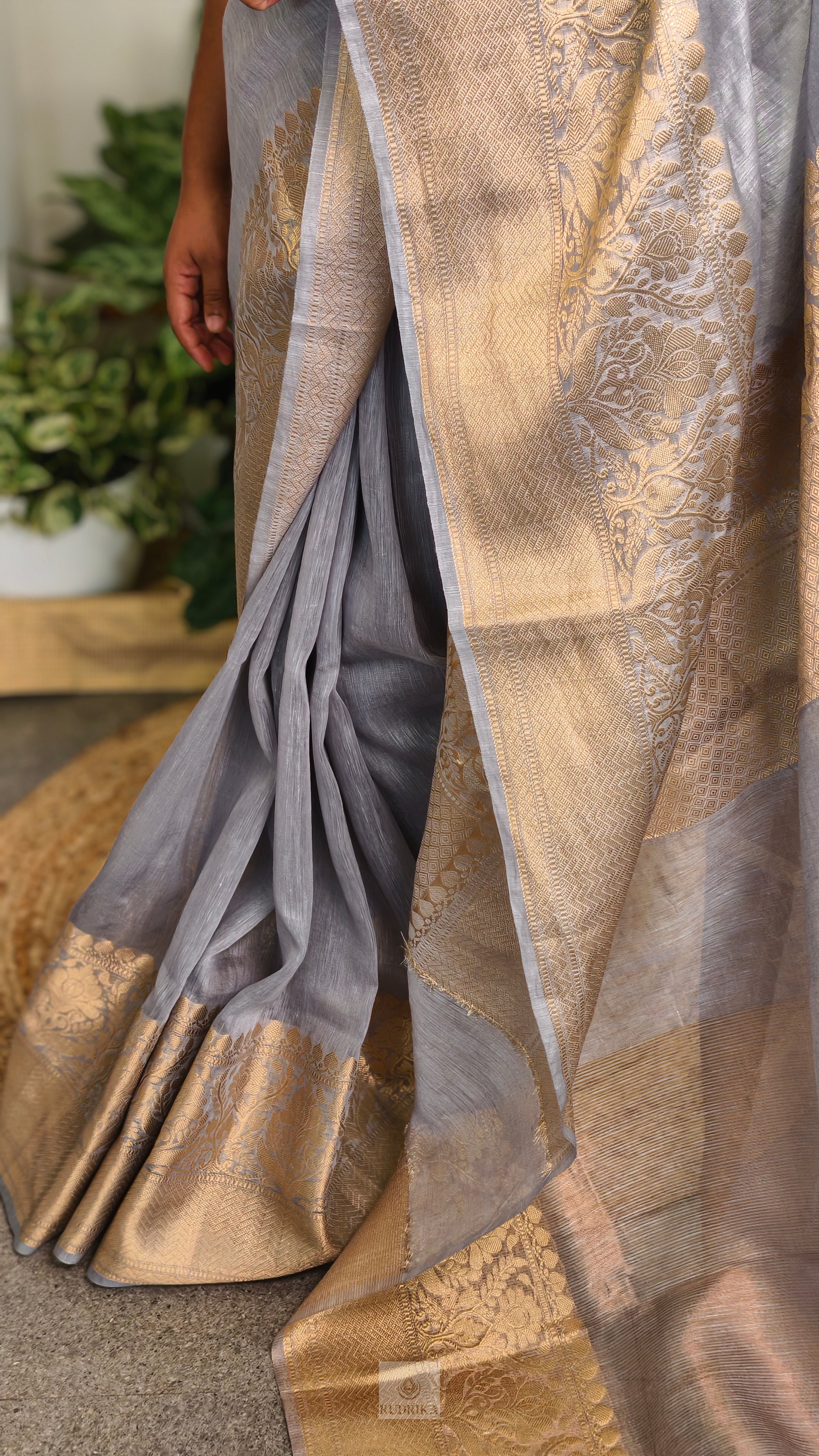 Linen Silk with Banarasi Zari Saree