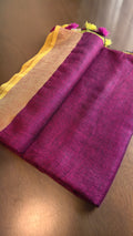 Linen - rich maroon with yellow border