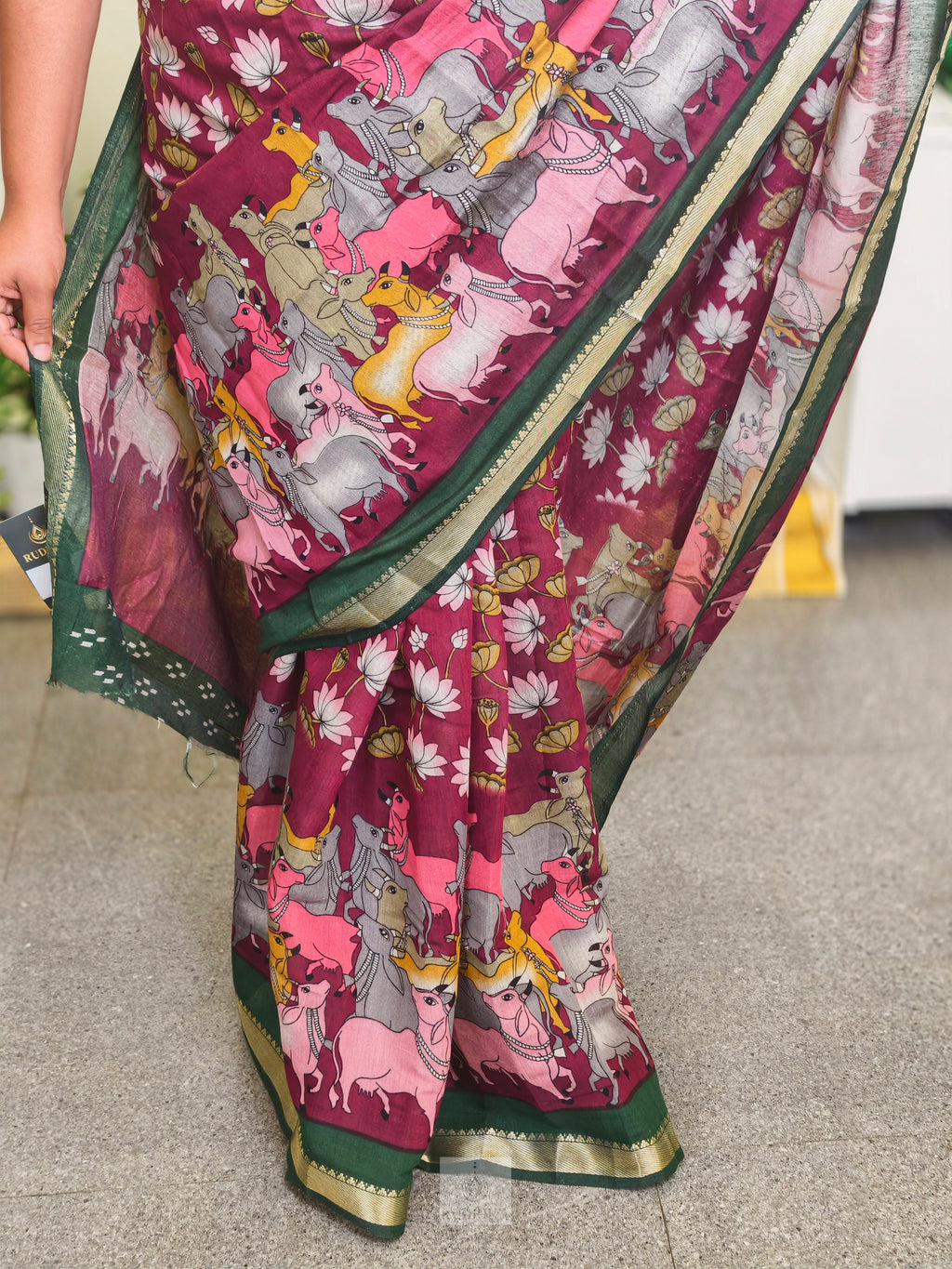 Poly Cotton Kalamkari Saree