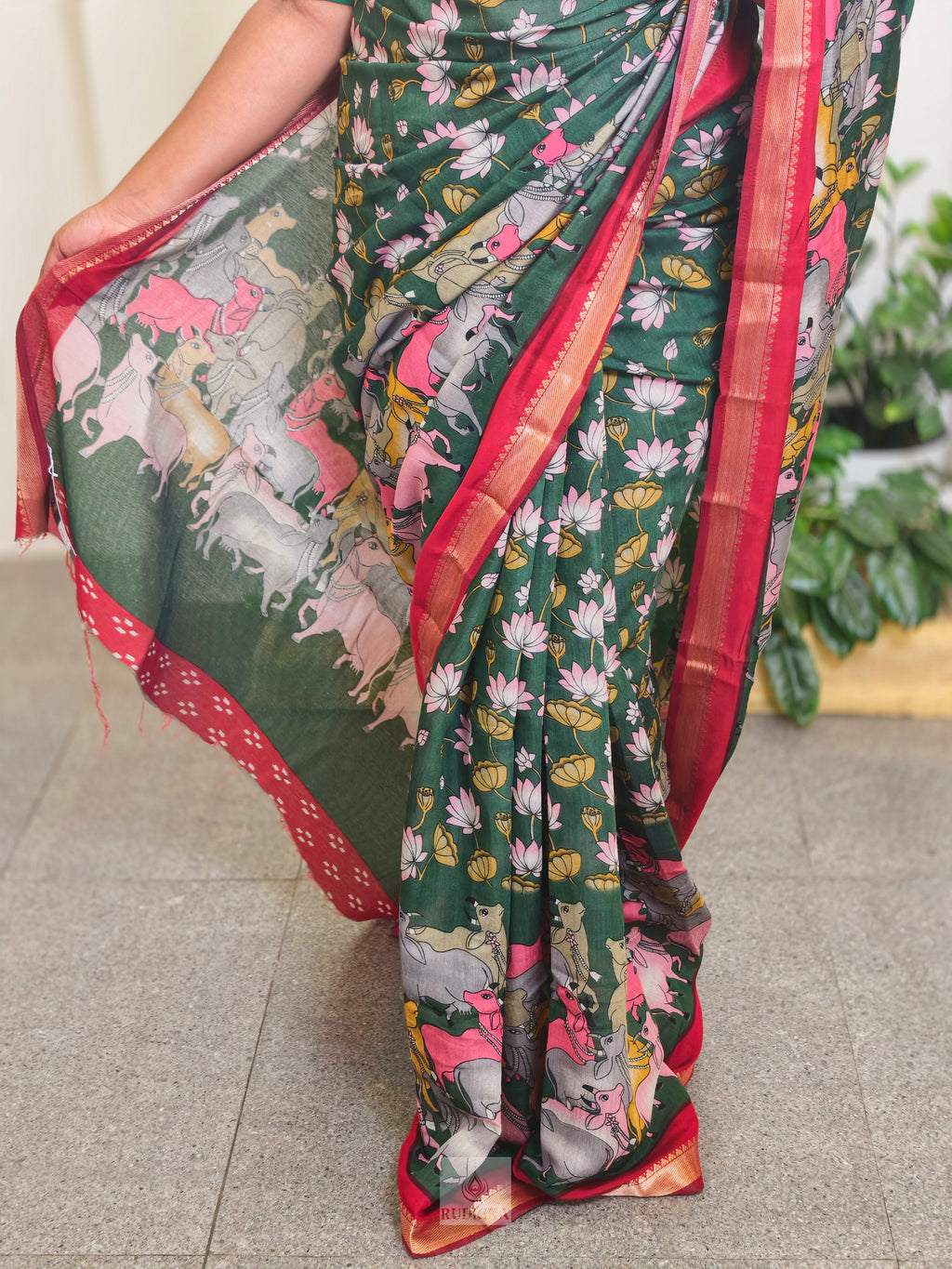 Poly Cotton Kalamkari Saree