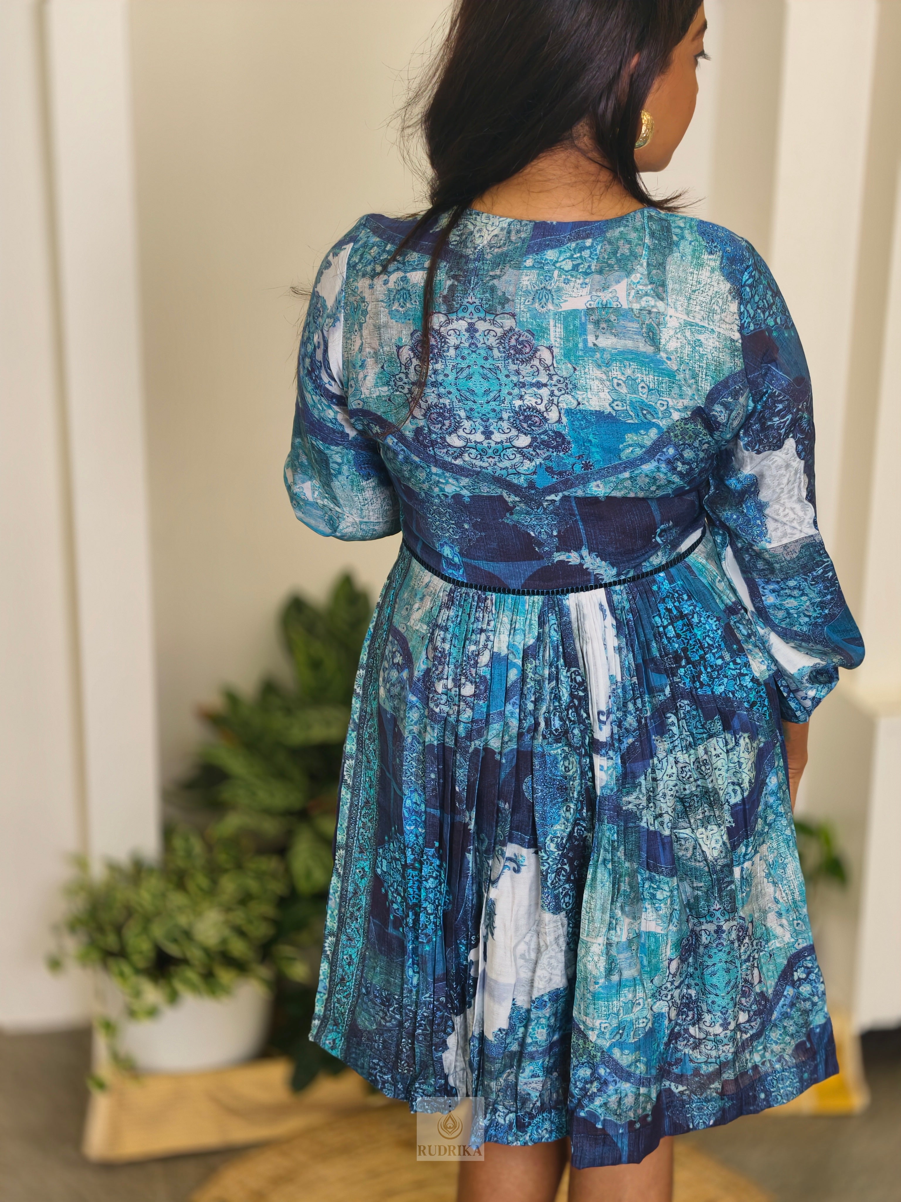 Knee length dress - blue