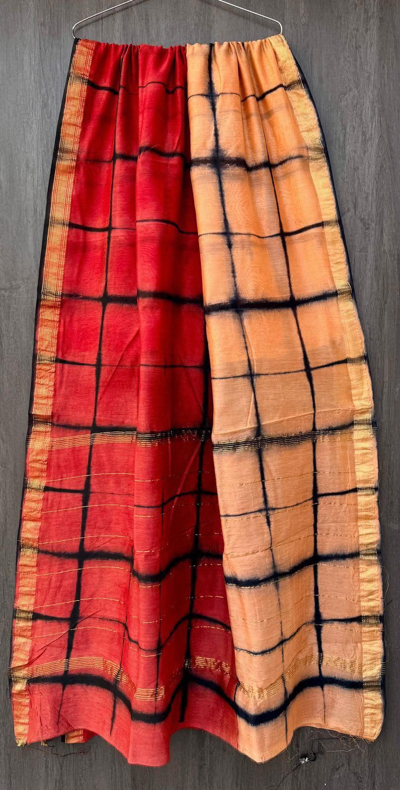 Maheshwari Silk Handloom -Geometric patterns
