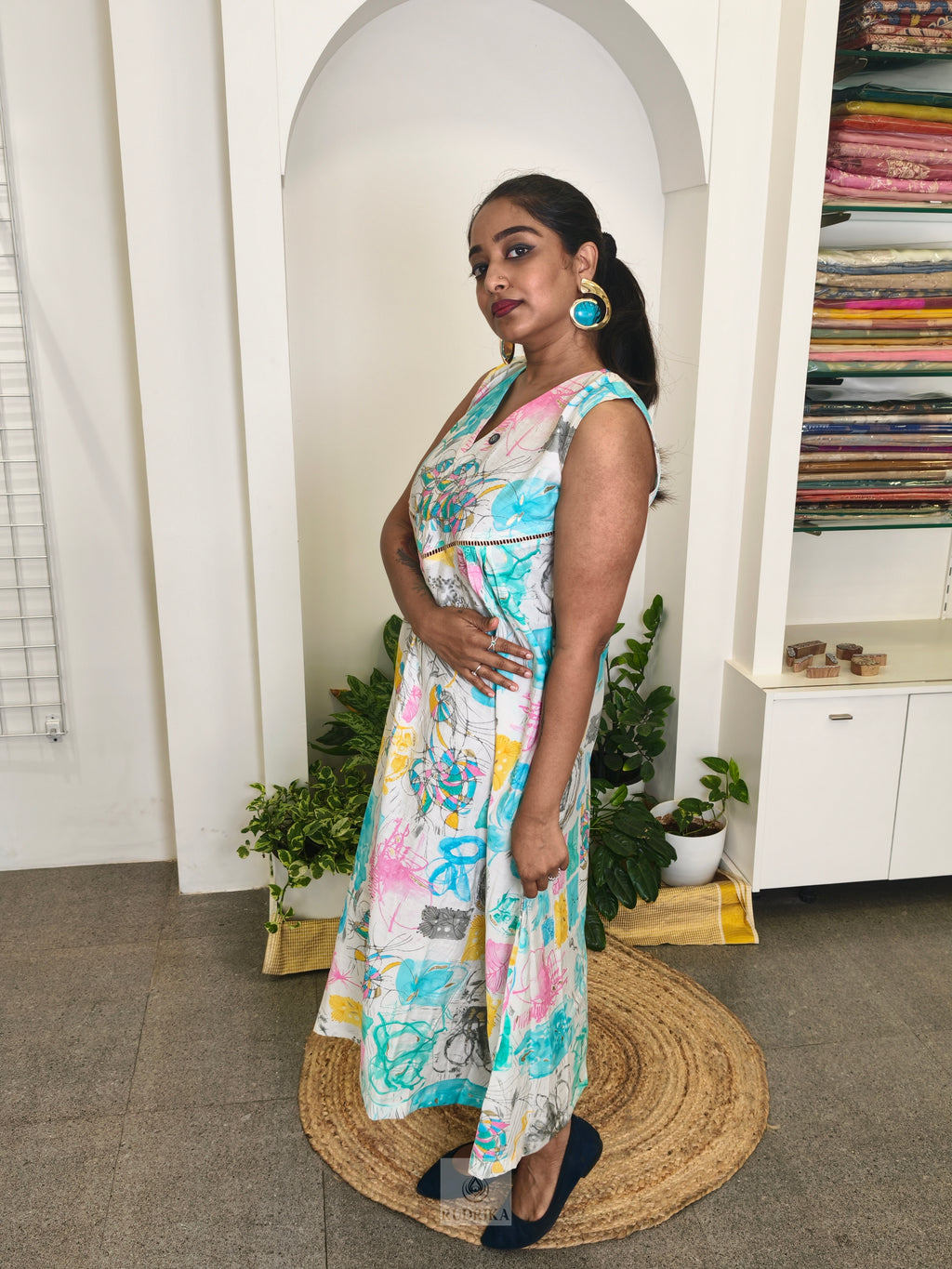 Maxi dress - white and pastels