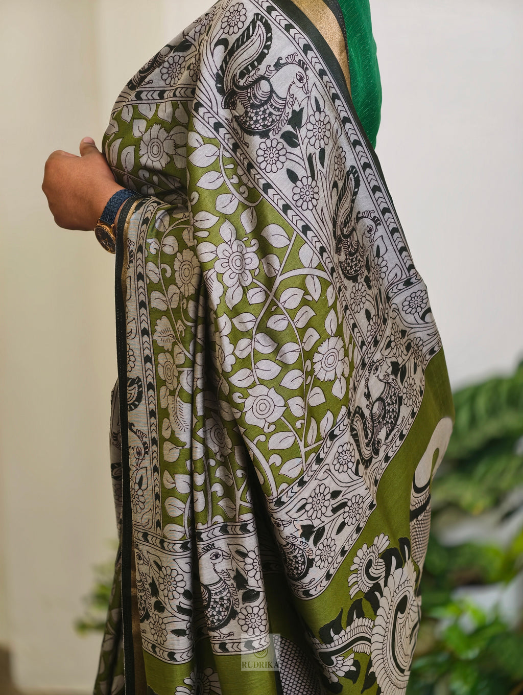 Poly Cotton Kalamkari Saree