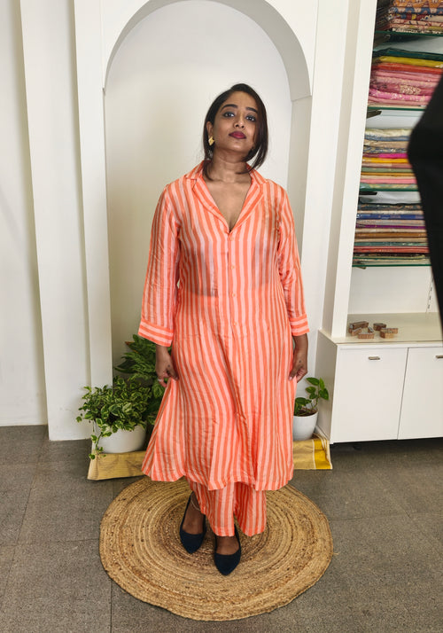 Coord set - salmon orange