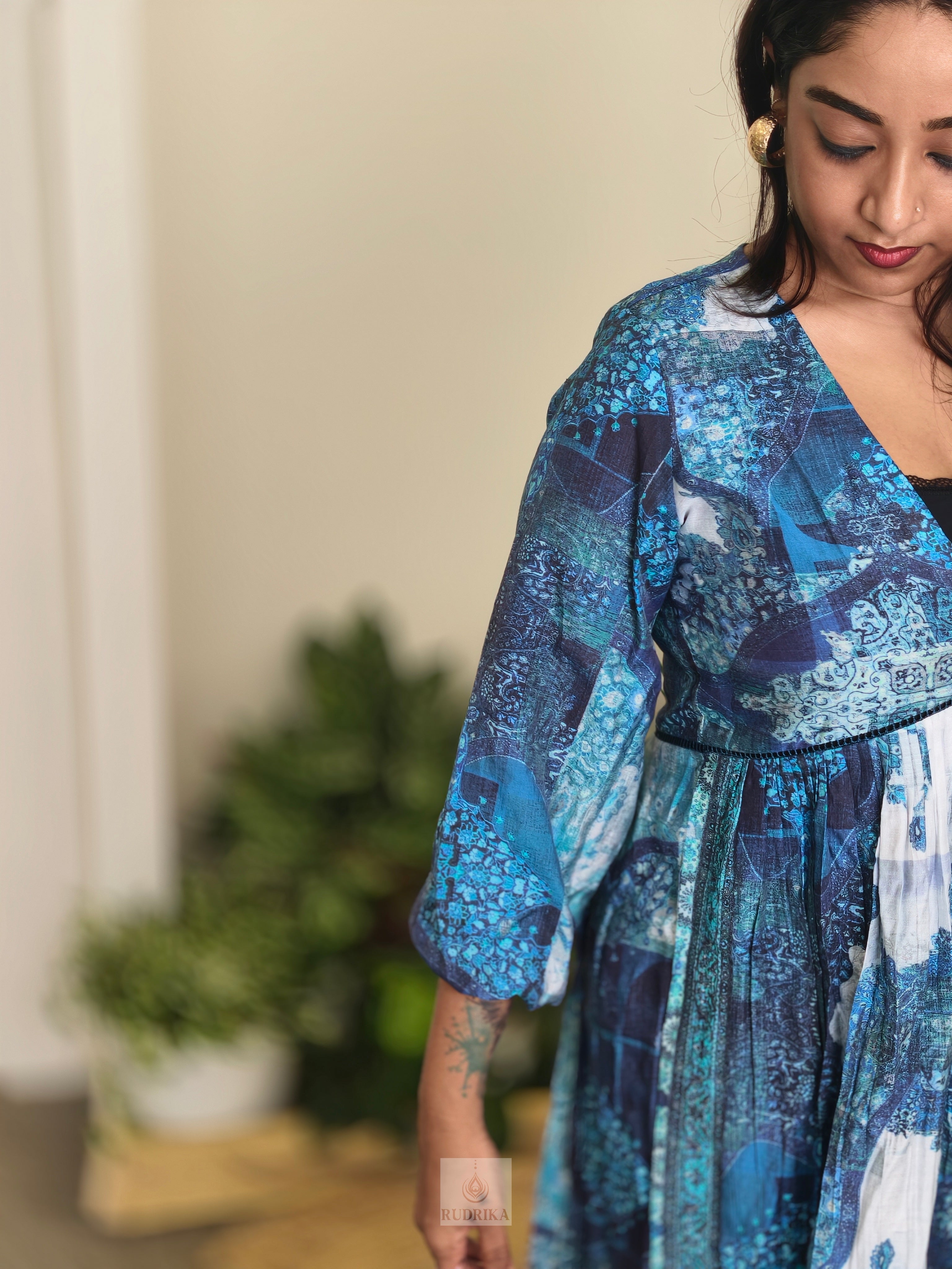 Knee length dress - blue