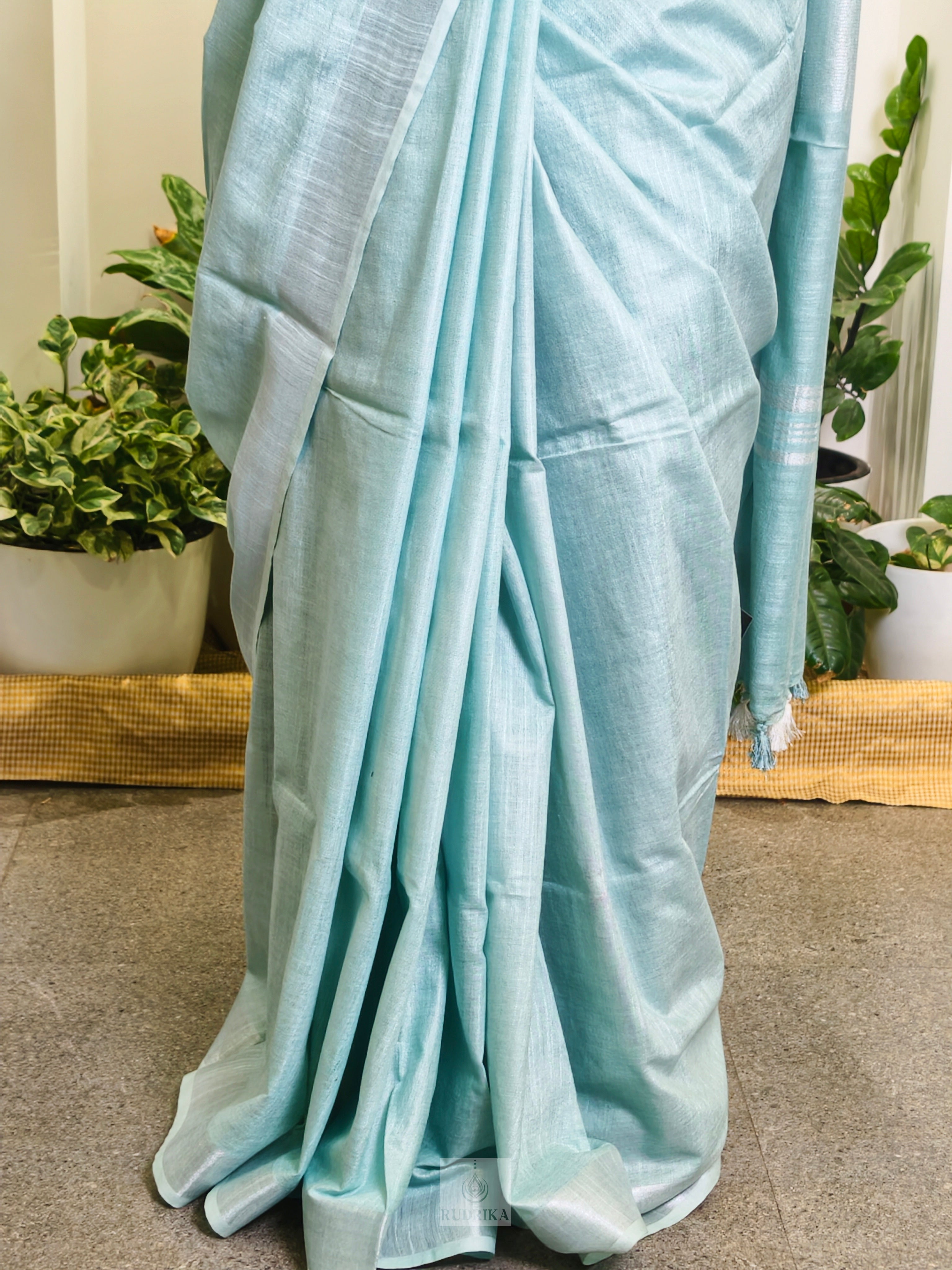Linen Plain Saree