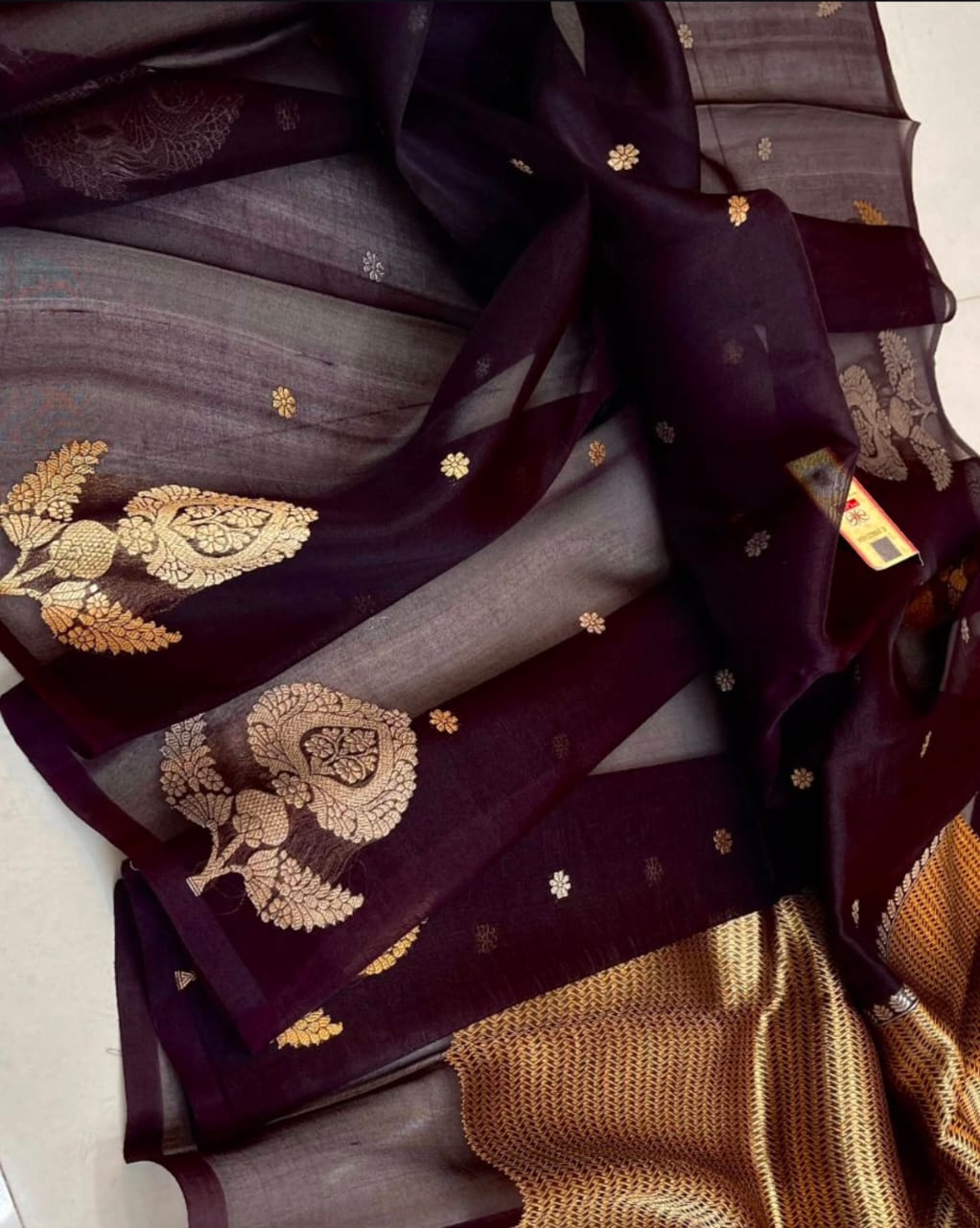Semi-Georgette with Banarasi butta
