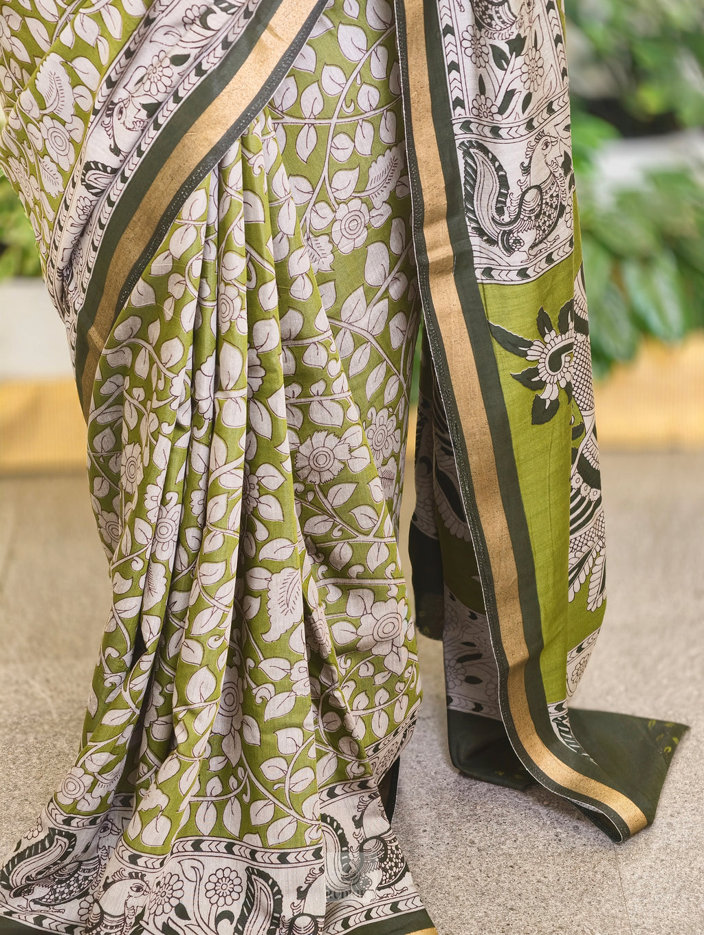 Poly Cotton Kalamkari Saree