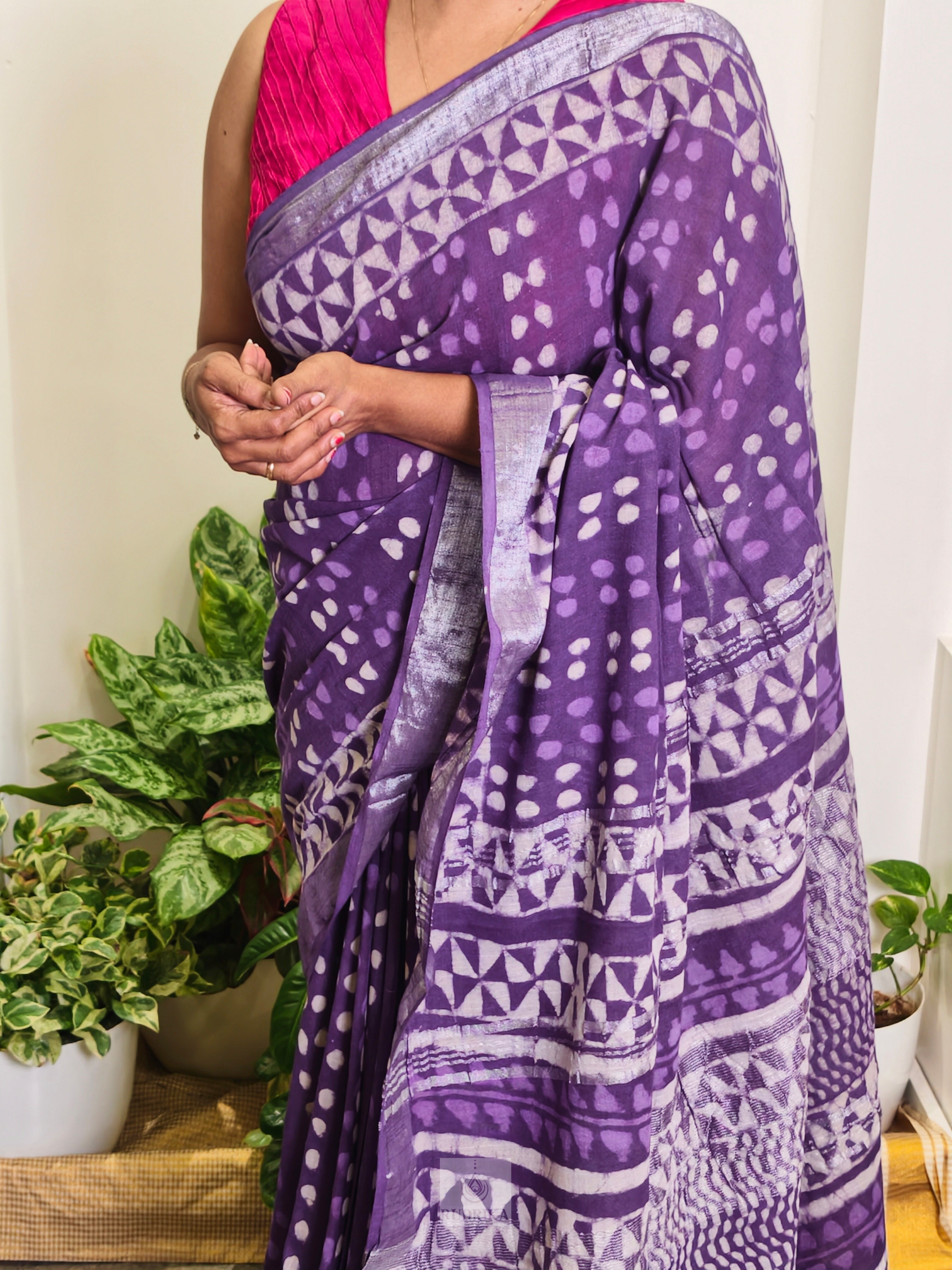 Linen Pattern Saree