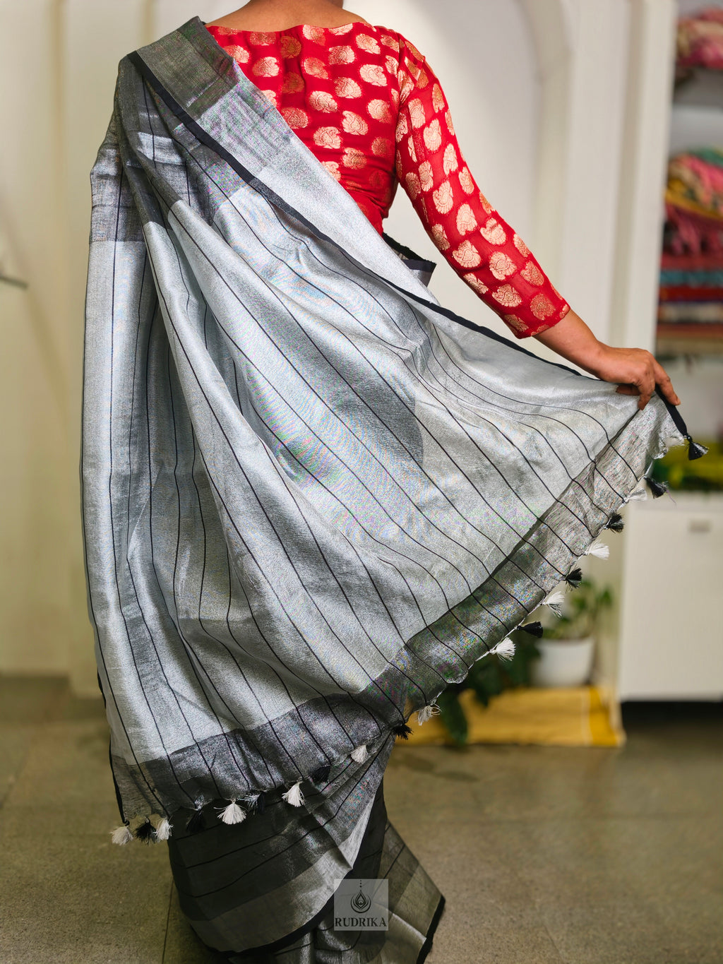 Tissue Linen Saree