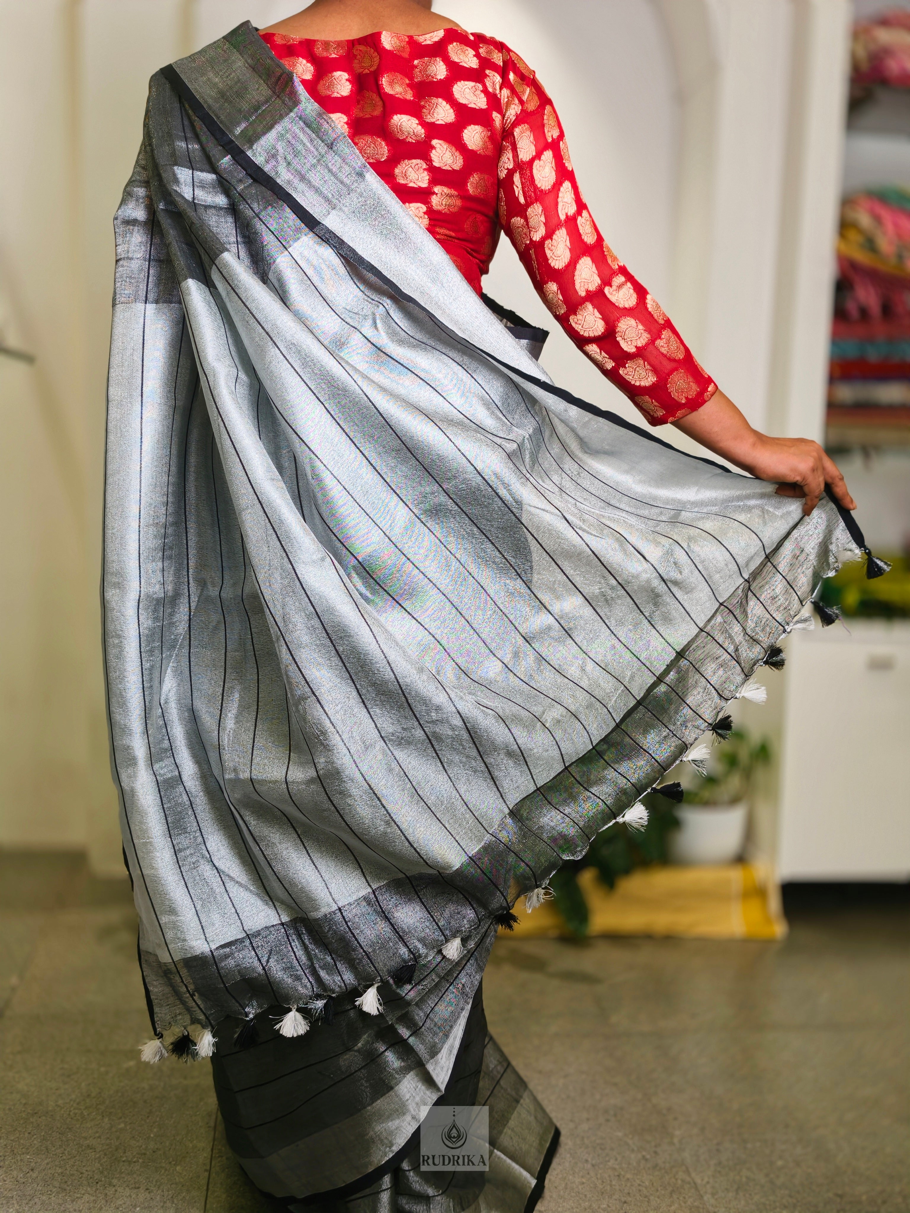 Tissue Linen Saree