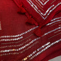 Linen with silver sequence
