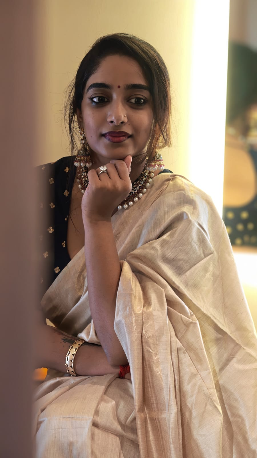 Mooga silk saree