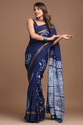 Assam silk with Indian Shibori patterns -Bandhini style